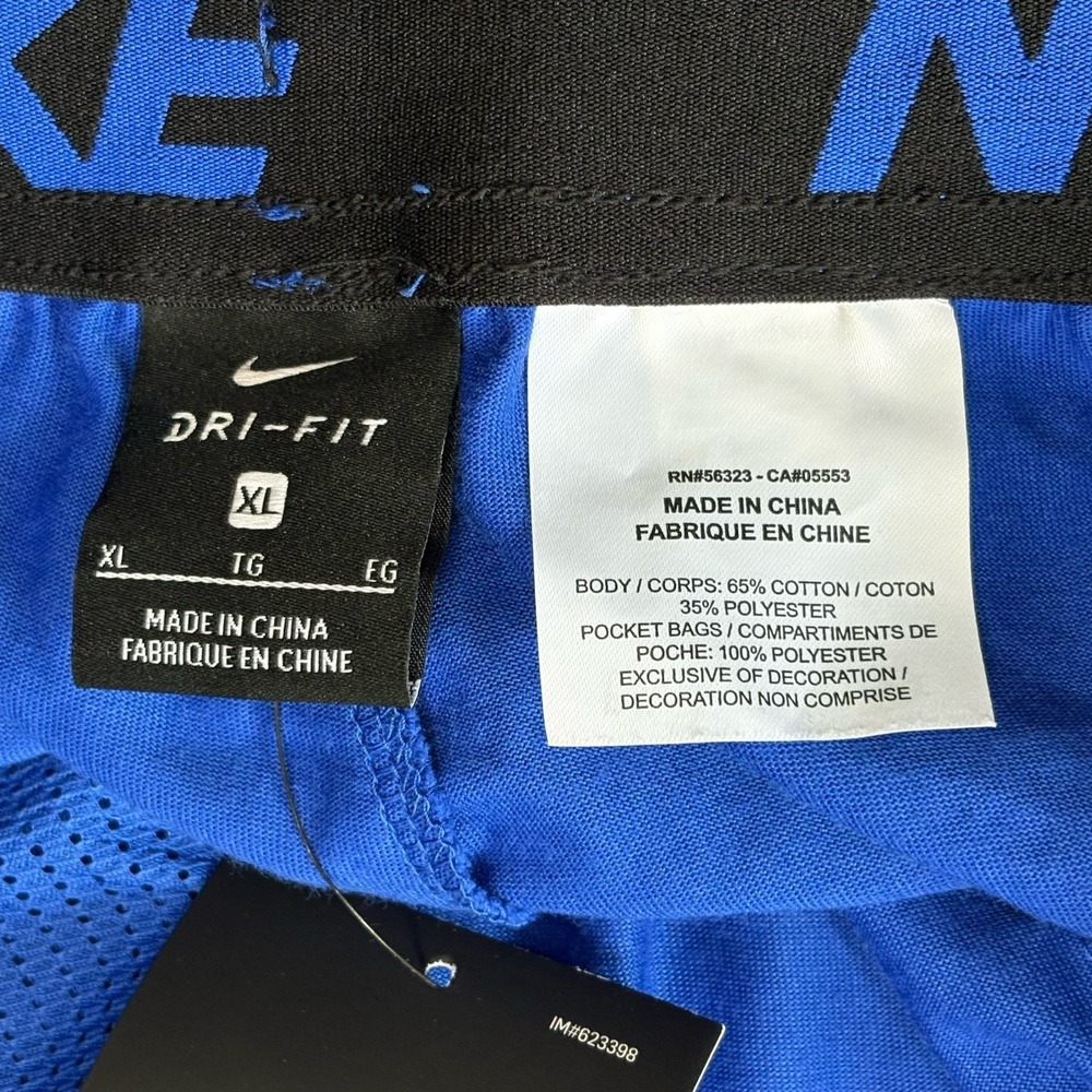 Nike Athletic Shorts Dri Fit Mens XL Blue Drawstring Basketball Gym Workout NWT - Picture 9 of 11